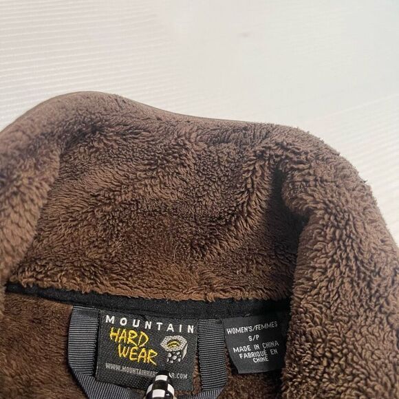 Mountain Hardwear Fleece Jacket Womens Small Brown Zip Up Long Sleeve Outdoor - Picture 6 of 10